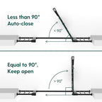 BABELIO 36" Tall Baby Gate, 29-48" Auto-Close & Pressure Mounted, Black Steel Dog Gate for Stairs & Doorways