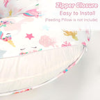 Pea Pod Nursing Pillow Cover Soft & Stretchy Removable Slipcover for Breastfeeding Pillows, Comfortable Nursing Pillow Case for Newborn, Snug Fit, Washable Feeding Pillow Slipcovers in Cute Unicorn