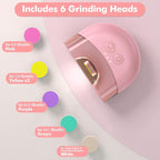 Megainvo Baby Nail Trimmer Electric USB Rechargeable Baby Nail File, Baby Nail Clippers w/Storage Compartment & LED Light, Electric Nail File for Baby Infant Toddler Newborn Nail Care Kit Pink