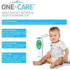 ONE-CARE Infrared Thermometer HTD8818A - Non-Contact, Homedics Thermometer, High Accuracy, Fast Reading, Body & Room Temp, Newborn Baby to Adult, Fever Alarm, Large Display