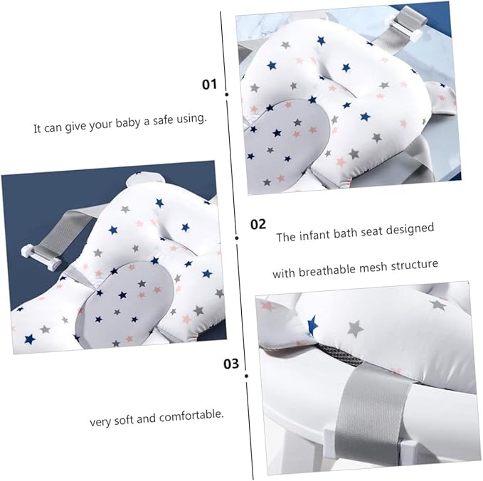Bath Seat Newborn Bath Tub Seats for Babies Safe Comfortable Floating Pad