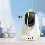 2025 Upgraded Baby Monitor with Night Lamp, 5'' IPS Screen Video Baby Monitor with Pan-Tilt-Zoom Camera No WiFi, HD Night Vision, 2-Way Talk, Lullaby Player, 4500mAh Battery (BBM-006)