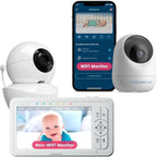 Babysense HDS2 5” HD Non-WiFi Baby Monitor Bundle with FullPeek WiFi Camera (2 Items)