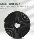 Foam Corner Protector Edge and Corner Guard, with 12.5 feet Length Foam Safety Bumpers, Baby Proofing Safety Table Corner Protectors (Black 12.5ft)