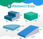 6-Piece Soft PU Leather Toddlers Climbing Toys, Indoor Climb and Crawl Activity Play Set, Foam Play Gym Climbing Structures for Toddlers 3, Baby Foam Blocks for Toddler