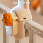 TUMAMA Baby Crib Mobile, High Contrast Baby Crib Toy with Projection Night Light, Music and White Noise, Soft Plush Animal Black and White Hanging Toy for Infant 0 3 6 9 Months Newborn Gift