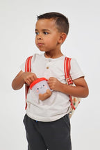 Itzy Ritzy Toddler Snack Cup - Spill-Proof Snack Cup for Toddlers with Soft Silicone Lid for Easy Food Access - Easy-To-Hold Kids Snacks Container With Handles - Ideal for 12 months & Up (Mushroom)