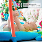 Toys for 0 3 6 9 to 12 Months, Soft Hanging Crinkle Squeaky Sensory Learning Toy Infant Newborn Stroller Car Seat Crib Travel Activity Plush Animal Wind Chime with Teether for Boys Girls