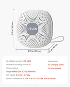 VEVOR Sound Machine, 21 Soothing Sleep Sounds, 3-in-1 Portable and Hangable White Noise Sound Machine with Auto-Off Timer, Soft Ring Light and Memory Function, for Baby, Adults, Home, Office & Travel