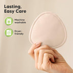 14-Pack Organic Nursing Pads - Washable Breast Pads for Breastfeeding, Nursing Bra Nipple Pads for Breastfeeding, Pumping Bra Reusable Breast Pad, Maternity Breastfeeding Bra Pad (Bare Beige, L 4.8")
