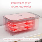 Chefhandy Baby Wipe Warmer, 3-Level Temperature Control, Quiet & Even Heating, Large Capacity for Easy Diaper Changes, Pink