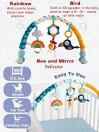 Pau1Hami1ton Baby Stroller Arch Toys, Car Seat Toys,Bouncer Toy Bar/Mobile for Bassinet,Adjustable Baby Hanging Toys Fit for Crib Bed,Stroller,Car Seat.S-19(Bee)