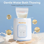 Baby Bottle Warmer, 8-in-1 Fast Bottle Warmer for Breastmilk and Formula,Feeding Baby Essentials at Home Use, Milk Warmer for New Born Baby Bottles(Blue)