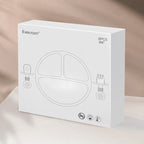 Silicone Feeding Set, 2 Pack Divided Toddler Plates with Suction, 2 Pack Utensils - Spoons & Forks, BPA Free, Baby Led Weaning Supplies