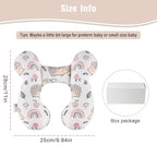 vocheer Baby Travel Pillow(Upgraded), Head and Neck Support Pillow for Pushchair, Car Seat,Stroller, Bouncer, Cotton, Hedgehog