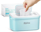Elyina Baby Wipe Warmer with Soothing Music & White Noise, Innovative Spring Design, No-Dry Moisture Lock, Fast and Even Heating, 4 Temp Modes – Diaper Change Essential