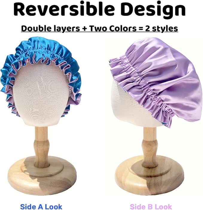 AKISS Baby Infant Newborn Toddler Satin Silk Hair Bonnet for Baby Girl Boy Sleeping Kids Cap Hat