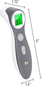 HealthSmart Digital Thermometer for Adults and Children, Forehead Infrared Temperature Gun to Test Objects or Air