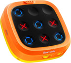 4-in-1 Handheld Tic Tac Toe Game Portable Electronic Board Games for Kids & Adults, Travel Fun & Memory Growth Gift, Orange