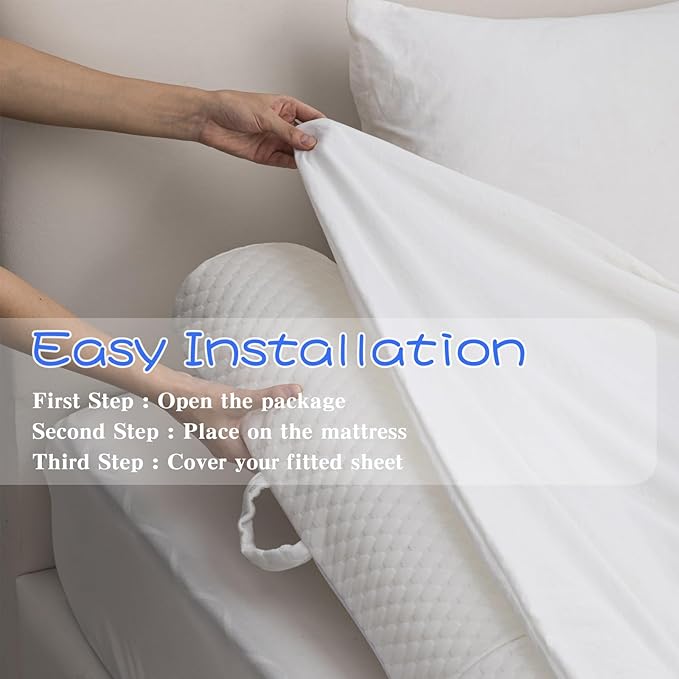 YIHATA Bed Rail for Toddlers Foldable Bed Bumper with Flap 2 Pack Toddler Bed Rails Portable Bed Rails for Toddlers with Non-Slip Machine Washable Cover Toddler Bed Rails for Kids Twin Bed