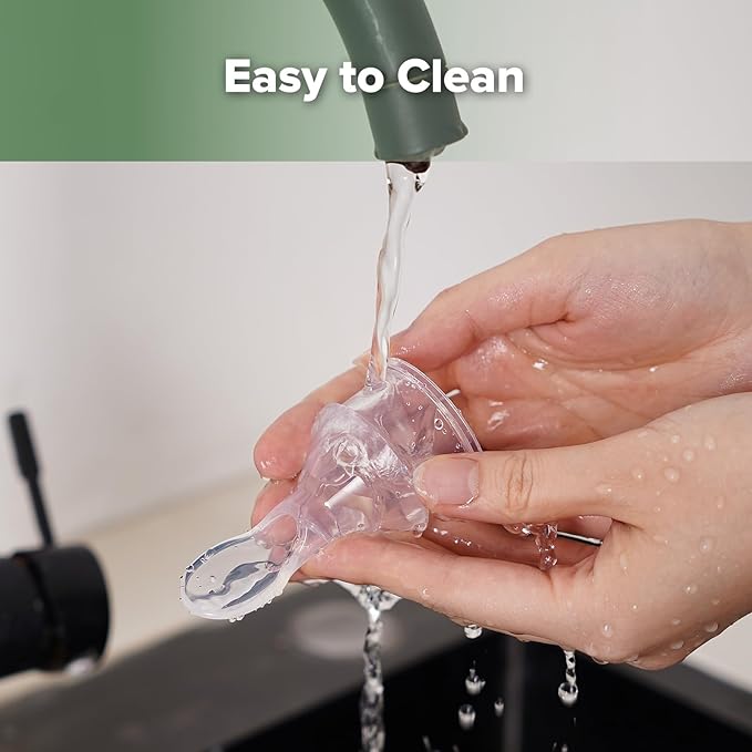 Haakaa Silicone Baby Food Dispensing Spoon Feeder 4oz - Infant Squeeze Cereal Feeder, Baby Fresh Food Feeder, Feed Bottle for Puree, Solid Baby Food, BPA Free, 4m+ Babies – Lavender