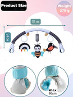 Pau1Hami1ton Baby Stroller Arch Toys, Car Seat Toys,Bouncer Toy Bar/Mobile for Bassinet,Adjustable Baby Hanging Toys Fit for Crib Bed,Stroller,Car Seat.S-19(Black Bee)