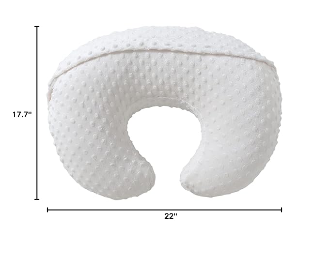 Baby Nursing Pillow and Body Positioner with Premium Slipcover for Breastfeeding for Baby Boys and Girls, Feeding Pillow with Breathable Comfortable Pillowcase (Cloud Dancer)