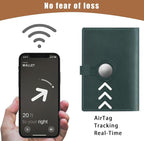 Jack&Chris Genuine Leather Passport Holder For Travel, RFID Blocking Handmade Passport Holder with Card Case Organized & Safe, Quality Travel Essentials for Women and Men for Gifting, Blue