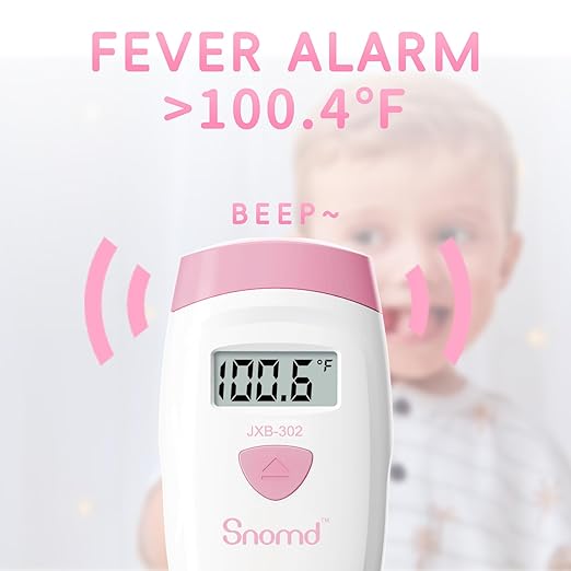 Non-Touch Forehead Thermometer, Digital Infrared Thermometer 2 in 1 for Adult and Kids Baby Thermometer with Fever Alarm
