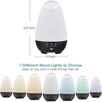 HealthSmart 500ML Essential Oil Diffuser, Humidifier and Aromatherapy Diffuser Bundle with Crane Lavender Orange Universal Vapor Pads, 12 Count