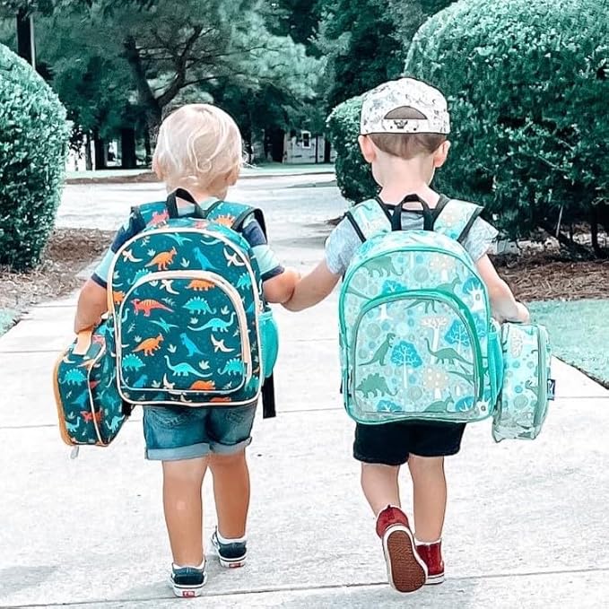 Wildkin 12-inch Kids Backpack – Padded, Adjustable, Ideal for Daycare & Travel - Jurassic Dinosaurs