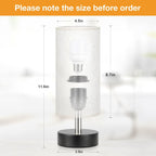 Small Table Lamp with LED Bulb - 3 Color Temperatures for Bedroom, Nightstand, Minimalist Night Stands, Desk, Kids, Living Room, Office, Dorm