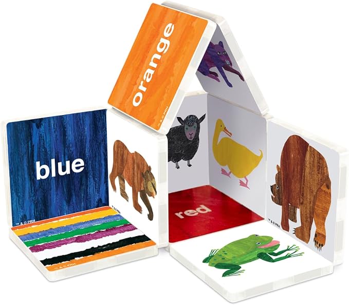 CreateOn Eric Carle Brown Bear with Polar Bear Bonus Set Magnetic Tiles, Building Set for Kids, Magnetic Building Toys for Kids, STEM Toys for Boys and Girls Ages 3+, 24 Piece