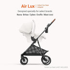 Air Lux Baby Stroller with Carbon Fiber Frame, One-Hand Fold & Reversible Seat, Magnetic 5-Pt Harness, Car Seat Adapter, 15.8lbs, Meteorite
