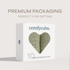 Comfy Cubs Muslin Baby Washcloths 10 Pack - Soft 6-Layer Cotton Wash Cloths for Sensitive Skin - 10"x10" Large, Gentle, Absorbent Infant Essentials for Newborn and Toddlers - Sage