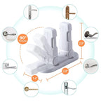 Door Lever Lock (3 Pack) Door Locks for Kids Safety, Baby Proofing Door Knob Child Proof Door Knob Covers, Child Safety Locks for Doors, with 3M Adhesive, for Doors, Windows, Bathtubs, Faucets (White)