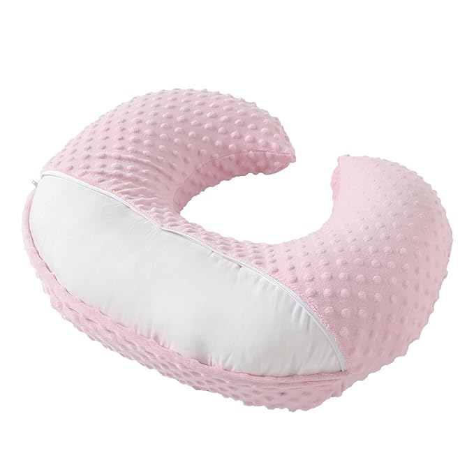 Nursing Pillow and Positioner for Breastfeeding, Ultra Soft Baby Breastfeeding Pillows for More Support for Mom and Baby, with Premium Removable Cover (Blushing Bride)