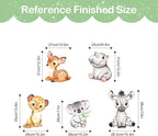 Tanlaby Jungle Animals Wall Stickers Cartoon Woodland Animal Wall Decals Zebra Forest Peel and Stick Art Sticker for Baby Nursery Kids Bedroom Playroom Daycare Classroom Decor