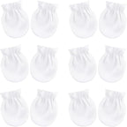 BQUBO Newborn Infant Toddler Mittens No Scratch Cotton Elastic Wrist Gloves Hypoallergenic for 0-6 Months Baby Boys Girls