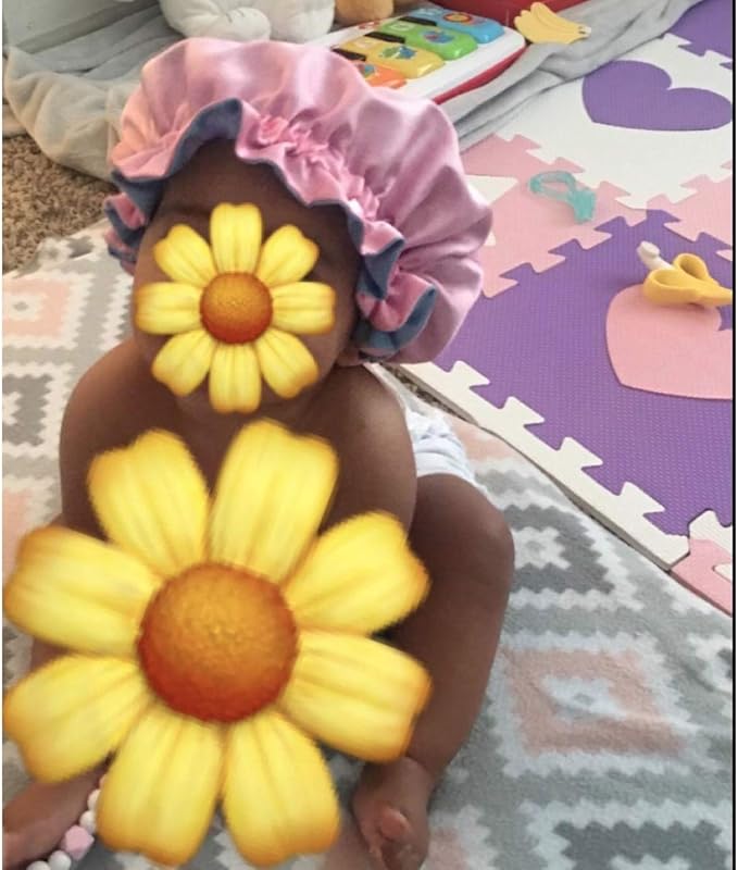 AKISS Baby Infant Newborn Toddler Satin Silk Hair Bonnet for Baby Girl Boy Sleeping Kids Cap Hat