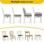 Toddler Booster Seat for Dining Table 2PC Upgraded 3.6IN Cushion with Soft Corduroy Backrest Infant Booster Seat for Kitchen Chair with Adjustable Straps - Non-Slip Base & Breathable Fabric ﻿