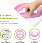 3-Pack Stainless Steel Baby Plates with Suction, BPA-Free Stainless Steel Kids Plates, 9" Divided Toddler Plate for Dishwasher Safe, Non-Slip Silicone Base, Detachable (Pink, Gray, Purple)