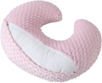 Nursing Pillow and Positioner Breastfeeding and Bottle Feeding, Propping Baby, Tummy Time, Sitting Support for Baby Boy Baby Girl, with Removable Dots Cover (Blushing Bride)