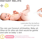 Gas and Colic Reliever for Babies, Baby Gas Colic Relief, Natural Solution for Baby Colic and Gas Relief, 100% Safe & Effective Instant Constipation Relief for Babies, 20 Count (White)