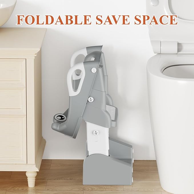 Potty Training Seat, Toddler Toilet Seat for Little Boys Girls, Potty Training Toilet with Urinals, Toddler Step Stool Ladder and Splash Guard (Gray)