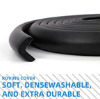 2 Pack L Shape Extra Thick Furniture Table Edge Protectors Foam Baby Safety Bumper Guard 16.4 Ft,Hearth Cushion,for Table, Fireplace, Countertop(with 8 Corners) (Black)