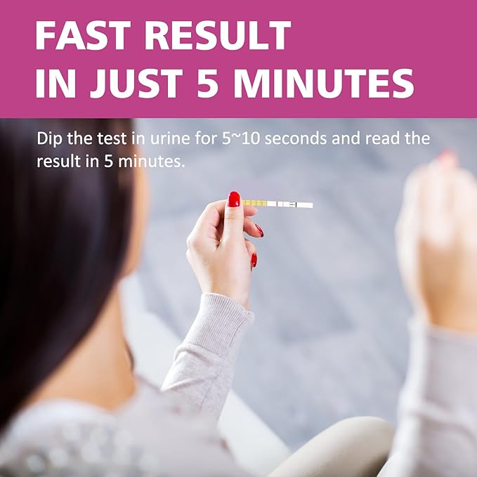 PdG Test Strips - Progesterone Urine Test Kit - at-Home Ovulation Confirmation Test for Women - 5 Tests