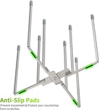 Retractable Bottle Drying Rack, Baby Bottle Drying Rack, Collapsible Cup Draining Rack, Reusable Storage Bag Dryer with Non-Slip Bottom - Stainless Steels