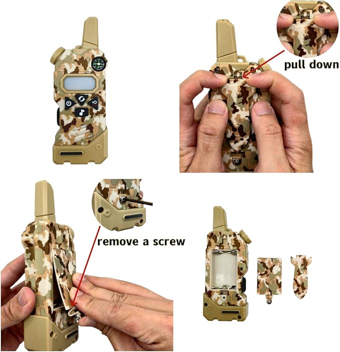 Walkie Talkies for Kids,5 Colourful Channels 2 Way Radio,Compass Flashlight and Magnifying Glass,3 Miles Long Range for Adventure Game,Outside, Camping, Hiking,Toys for 3-12 Year Old Boys Girls