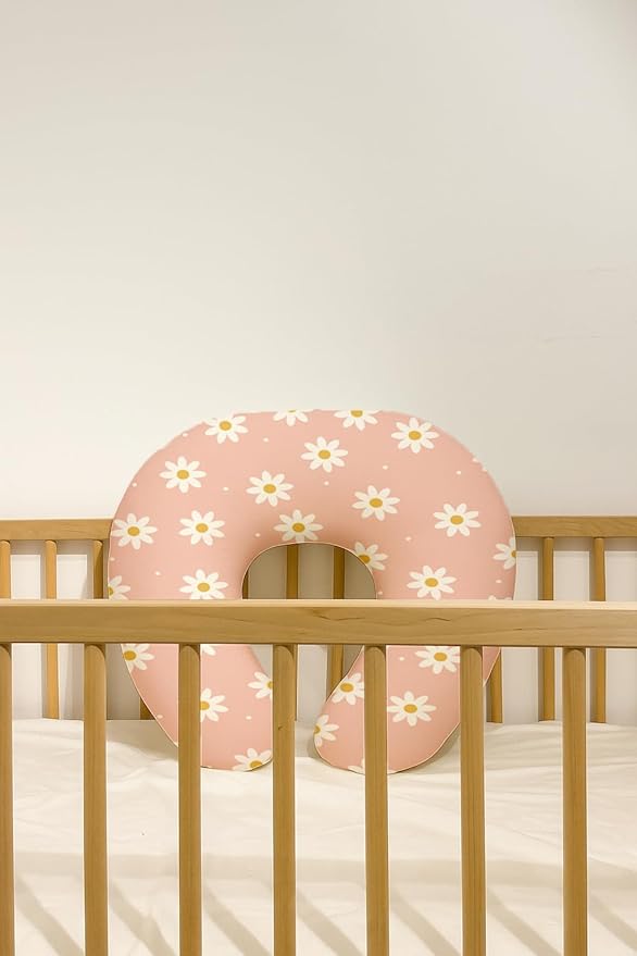 Nursing Pillow Covers 2 Pack, Breastfeeding Pillow Slipcovers Soft and Stretchy, Nursing Covers for Baby Girls Boys Newborn